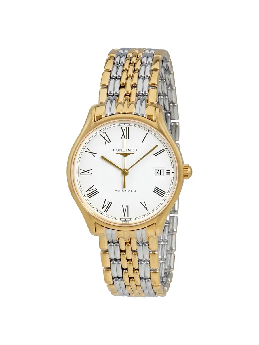 Женские часы Longines Lyre с белым циферблатом и двухцветным корпусом L4.860.2.11.7 — изображение 1 из 3, оттенок золотистый
