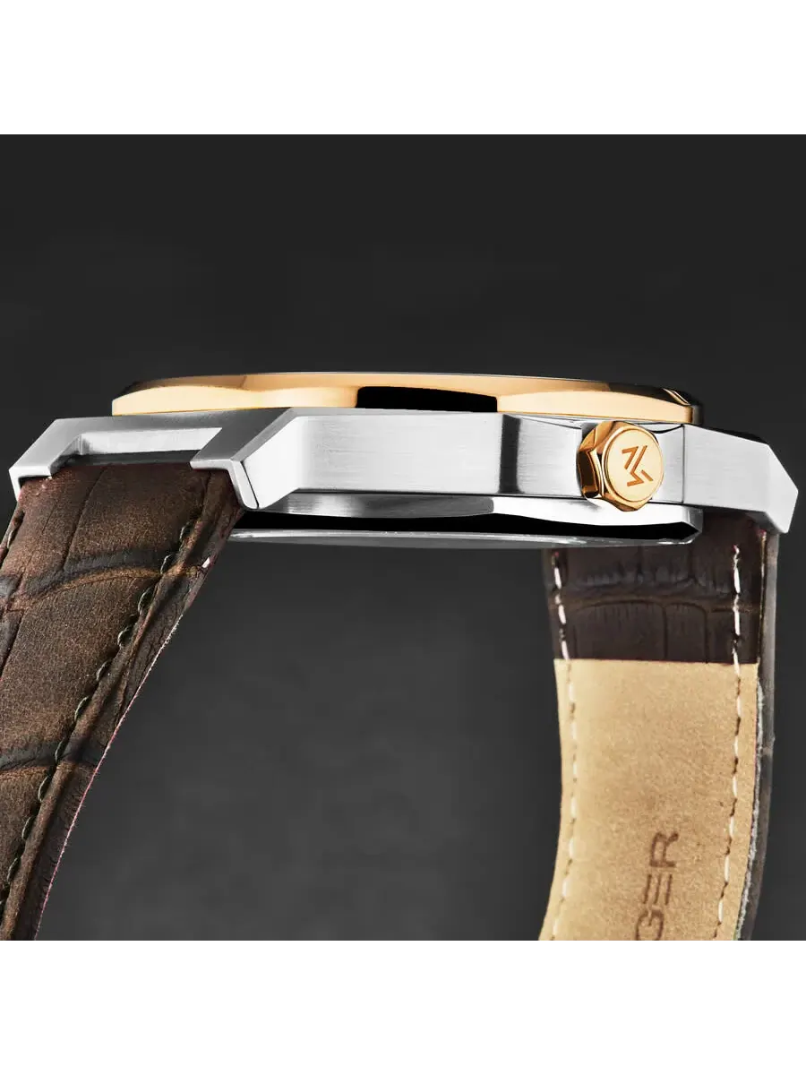 Мужские часы Manager Open mind Automatic Silver Dial MAN-RO-05-BL — изображение 5 из 7, оттенок розовый золотистый