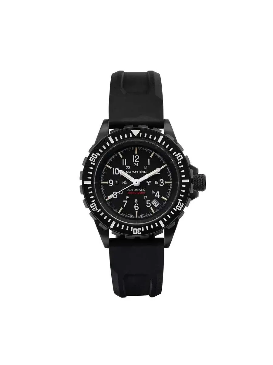 Часы унисекс Marathon 41 мм Anthracite Gsar автоматические с черным циферблатом WW194006BK-0130