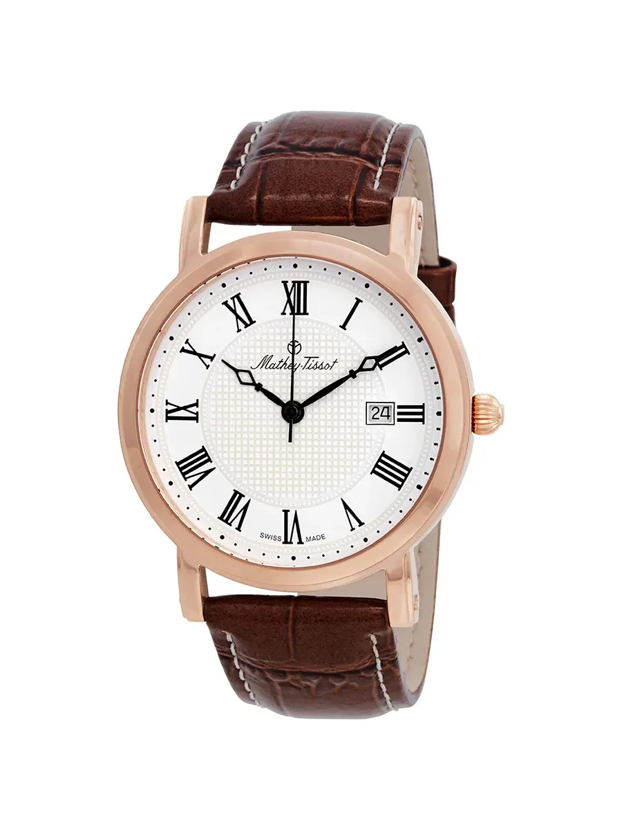 Мужские часы Mathey-Tissot City с белым циферблатом HB611251PBR — изображение 1 из 3, оттенок розовый