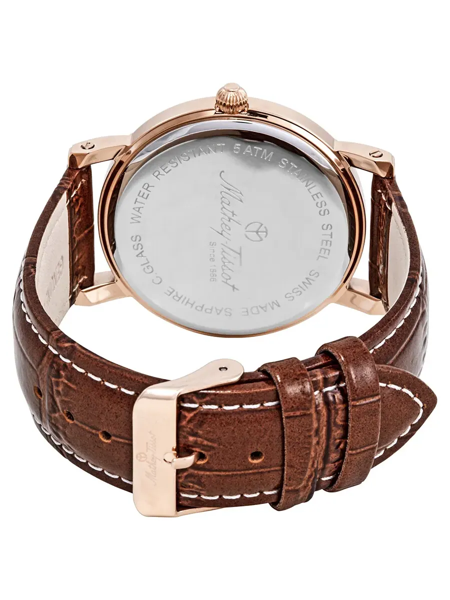 Мужские часы Mathey-Tissot City с белым циферблатом HB611251PBR — изображение 3 из 3, оттенок розовый