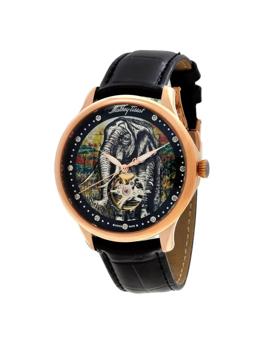 Мужские часы Mathey-Tissot Edmond Auto с ручной сборкой и многоцветным циферблатом MC1886PEL — изображение 1 из 3