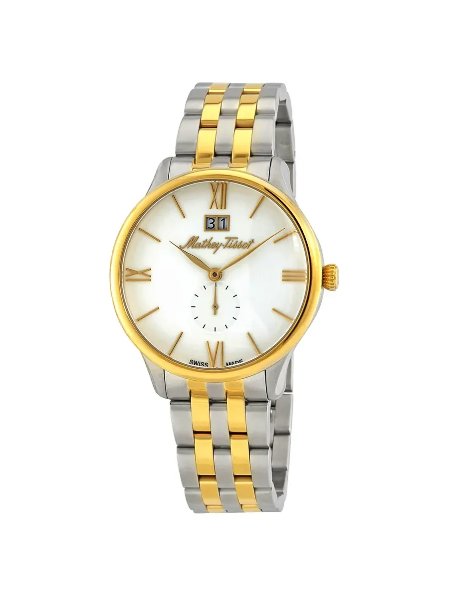 Мужские часы Mathey-Tissot Edmond Metal с белым циферблатом H1886MBI — изображение 1 из 3, оттенок золотистый