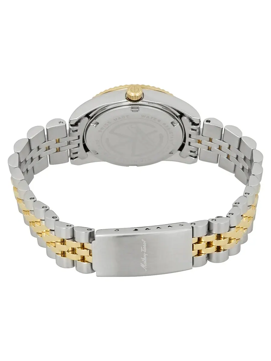 Женские кварцевые часы Mathey-Tissot Mathey III с золотым циферблатом, модель D810BDI — изображение 3 из 3