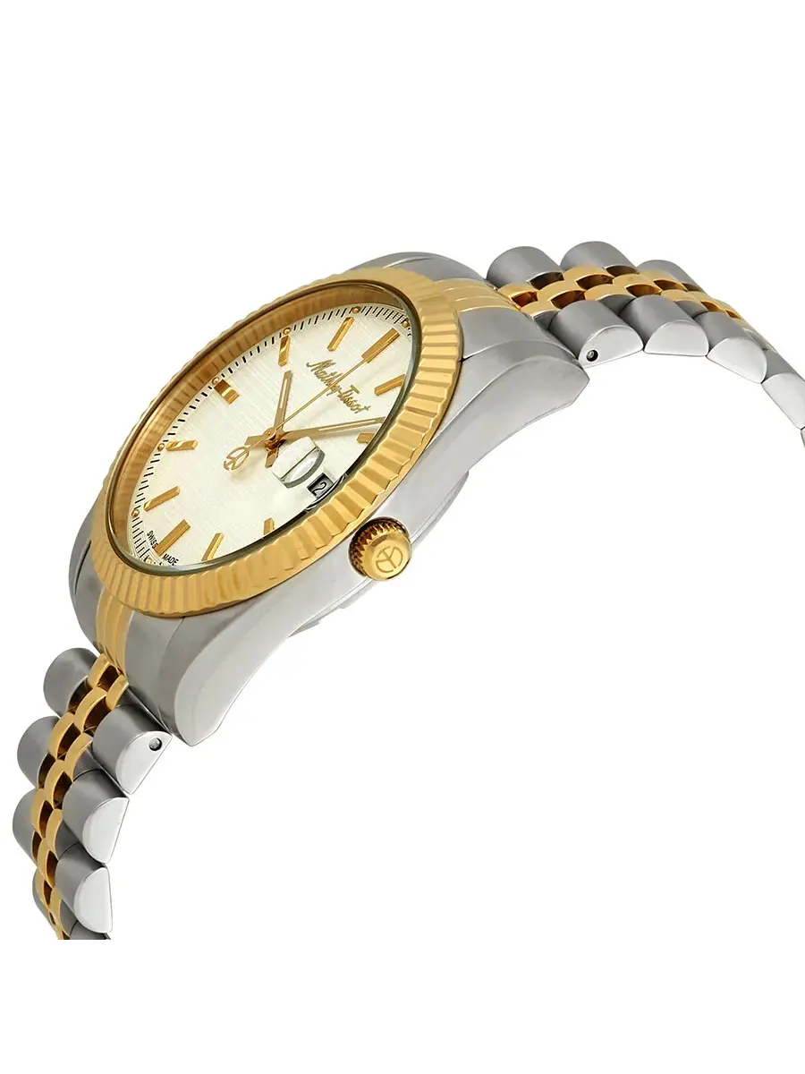 Мужские кварцевые часы Mathey-Tissot Mathey III с серебристым циферблатом, модель H810BI — изображение 2 из 3