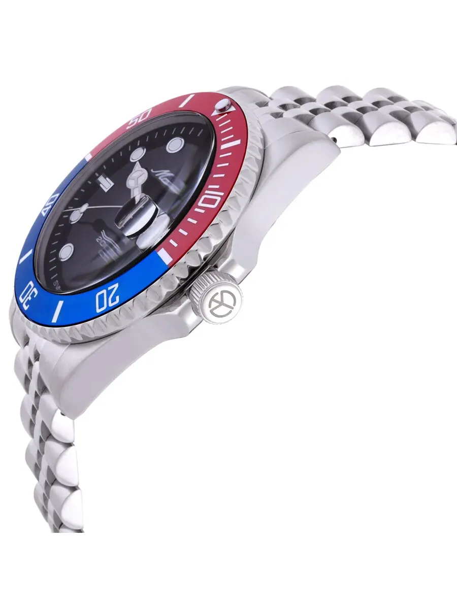 Мужские часы Mathey-Tissot Mathy Ceramic Quartz с черным циферблатом H901CRAR — изображение 2 из 3, оттенок синий красный