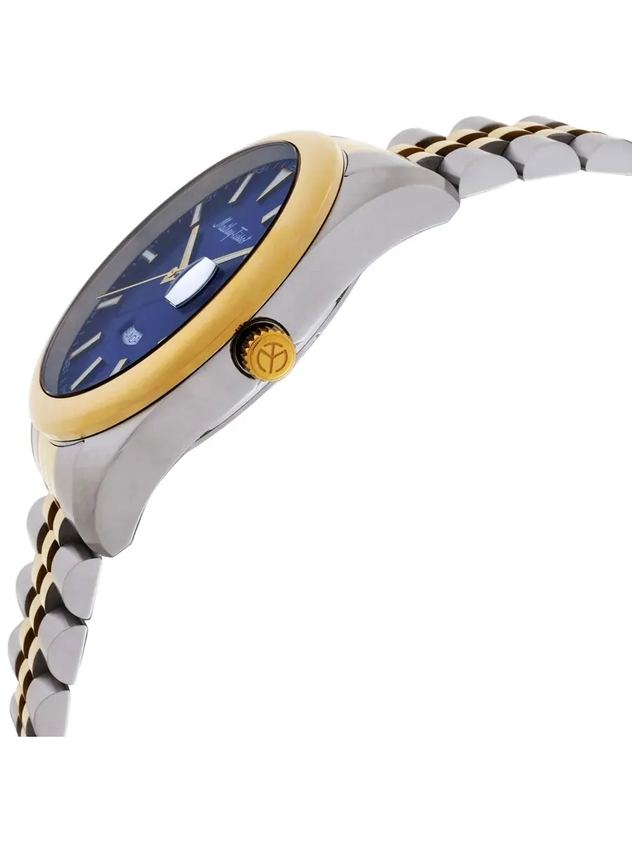 Мужские часы Mathey-Tissot Mathy Day-Date Quartz с синим циферблатом H510BBU — изображение 2 из 3, оттенок золотистый