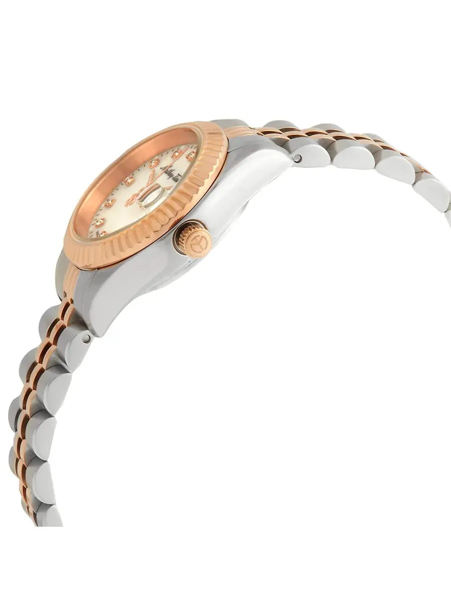 Женские часы Mathey-Tissot Mathy II Quartz с белым циферблатом D710RA — изображение 2 из 3, оттенок розовый золотистый