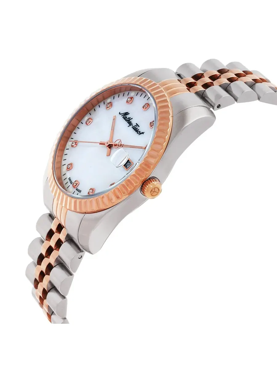 Мужские часы Mathey-Tissot Mathy II Quartz с белым циферблатом H710RA — изображение 2 из 3, оттенок розовый золотистый