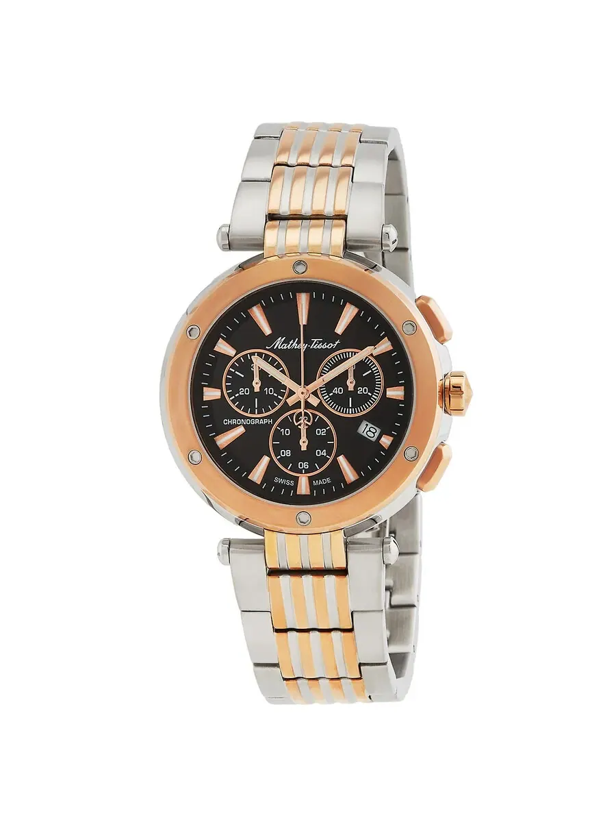 Мужские часы Mathey-Tissot Neptune Chrono Хронограф Кварцевые Черный циферблат H912CHRN — изображение 1 из 3