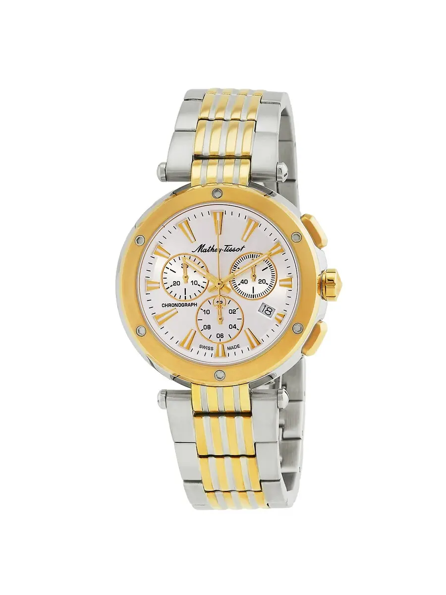 Мужские кварцевые часы Mathey-Tissot Neptune Chrono Chronograph с серебристым циферблатом H912CHBI — изображение 1 из 3