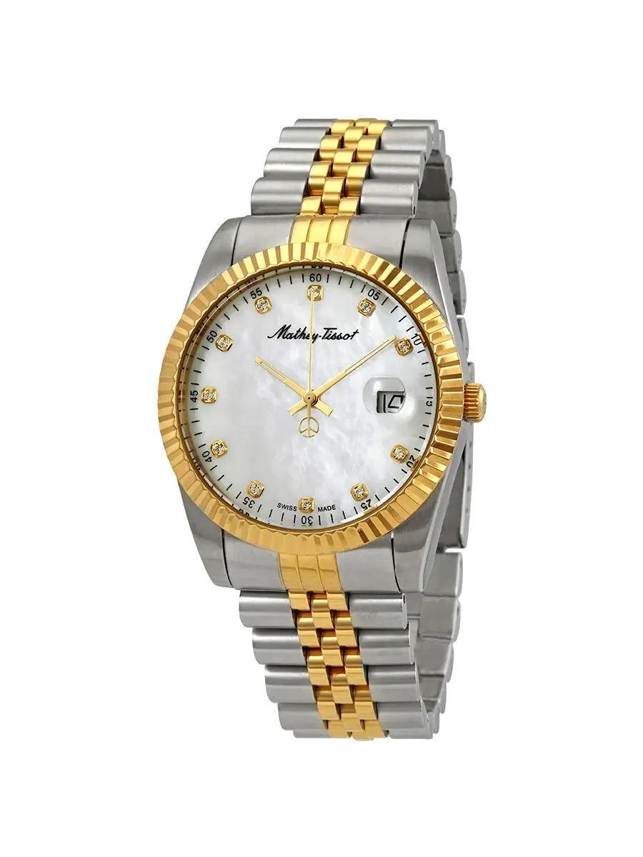 Мужские часы Mathey-Tissot Mathey II с кварцевым механизмом, перламутровым циферблатом, модель — изображение 1 из 3