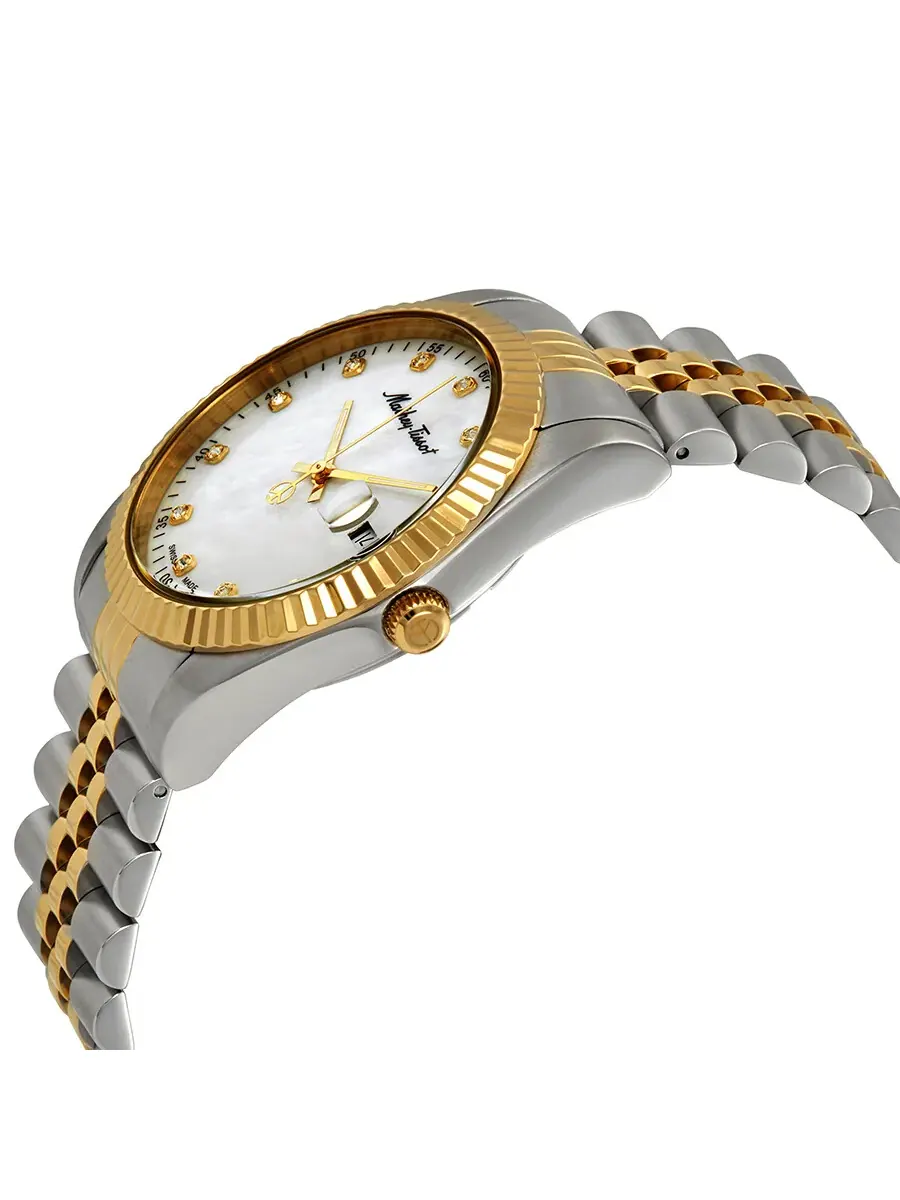 Мужские часы Mathey-Tissot Mathey II с кварцевым механизмом, перламутровым циферблатом, модель — изображение 2 из 3
