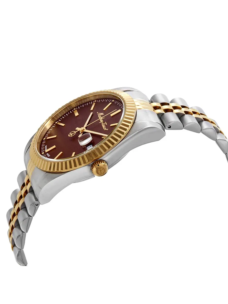 Мужские часы Mathey-Tissot Rolly III с коричневым циферблатом H810BM — изображение 2 из 3, оттенок желтый золотистый