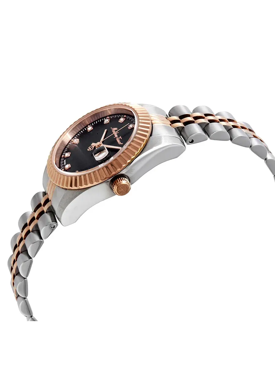 Женские кварцевые часы Mathey-Tissot Mathey III с черным циферблатом, модель D810RN — изображение 2 из 3