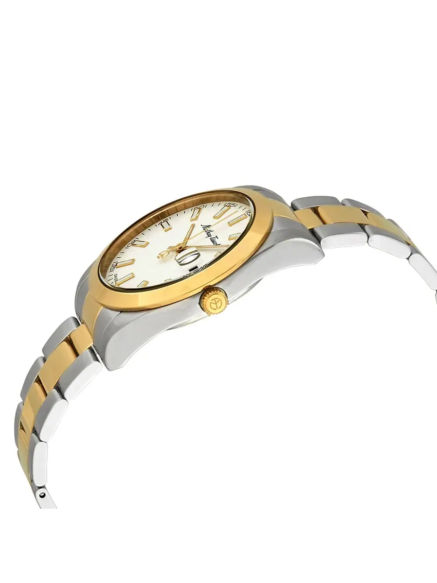 Часы для мужчин Mathey-Tissot Mathey I Quartz с белым циферблатом H450BI — изображение 2 из 3, оттенок желтый золотистый