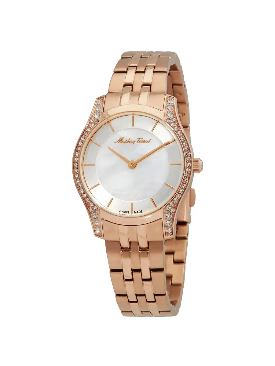 Женские часы Mathey-Tissot Tacy Quartz с белым циферблатом D949RQI — изображение 1 из 3, оттенок розовый золотистый