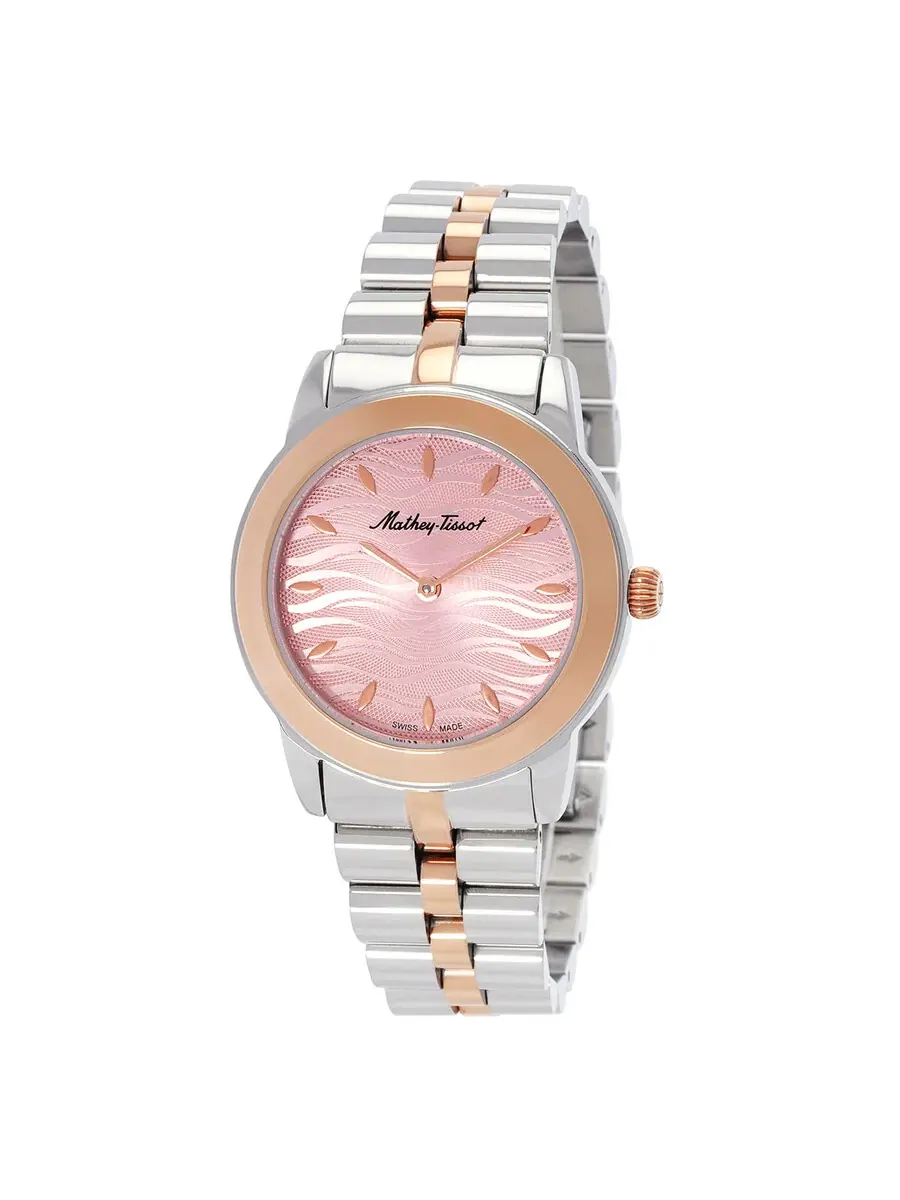 Женские часы Mathey-Tissot Artemis Quartz с розовым циферблатом D10860BPK — изображение 1 из 3, оттенок розовый золотистый