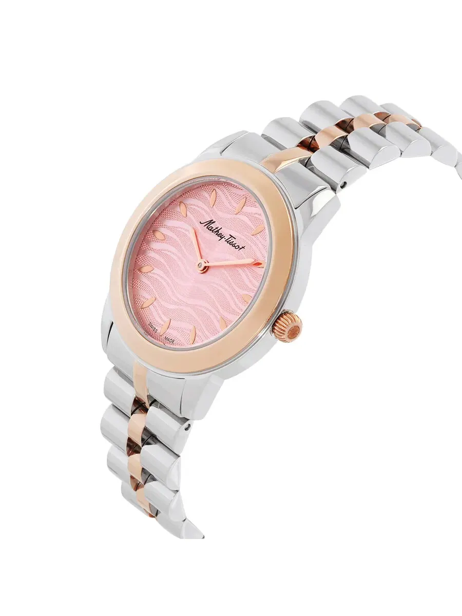 Женские часы Mathey-Tissot Artemis Quartz с розовым циферблатом D10860BPK — изображение 2 из 3, оттенок розовый золотистый