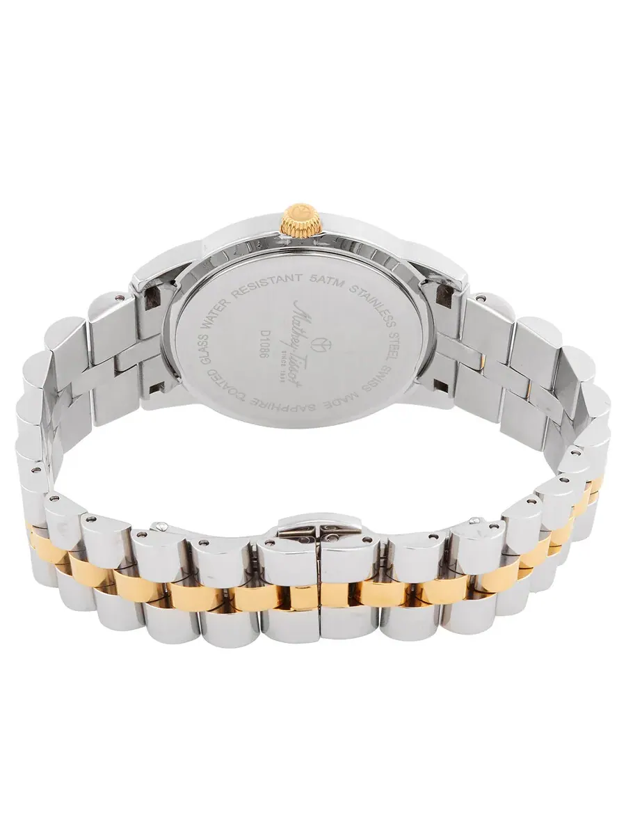 Женские часы Mathey-Tissot Artemis Quartz с розовым циферблатом D10860BYPK — изображение 3 из 3, оттенок желтый золотистый