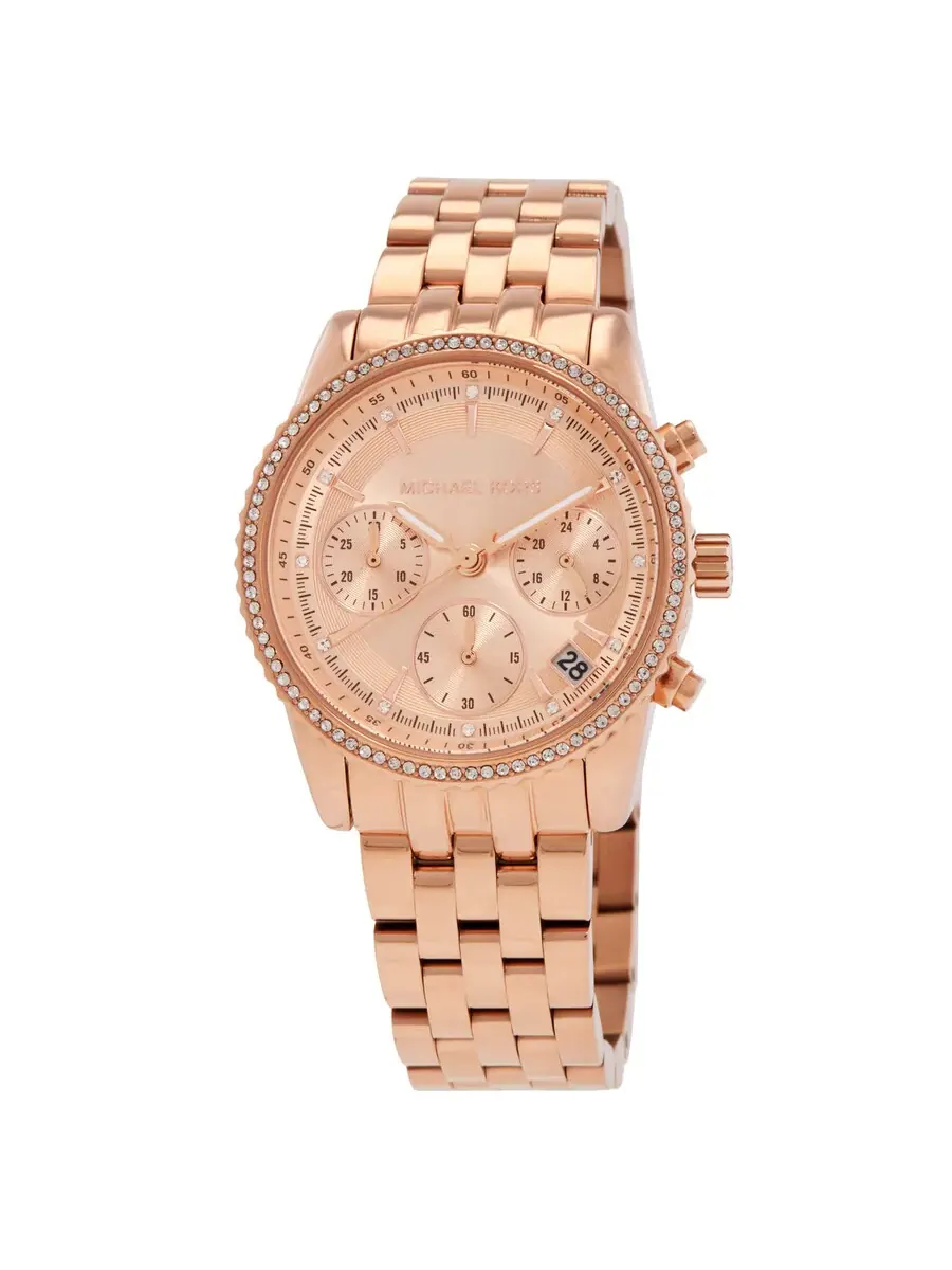 Женские часы Michael Kors Bryant с кварцевым хронографом и розовым золотым циферблатом MK7531 — изображение 1 из 3