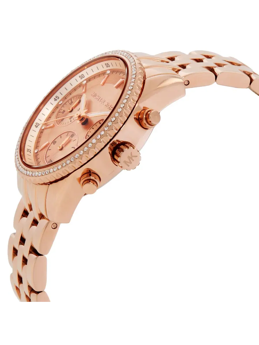 Женские часы Michael Kors Bryant с кварцевым хронографом и розовым золотым циферблатом MK7531 — изображение 2 из 3