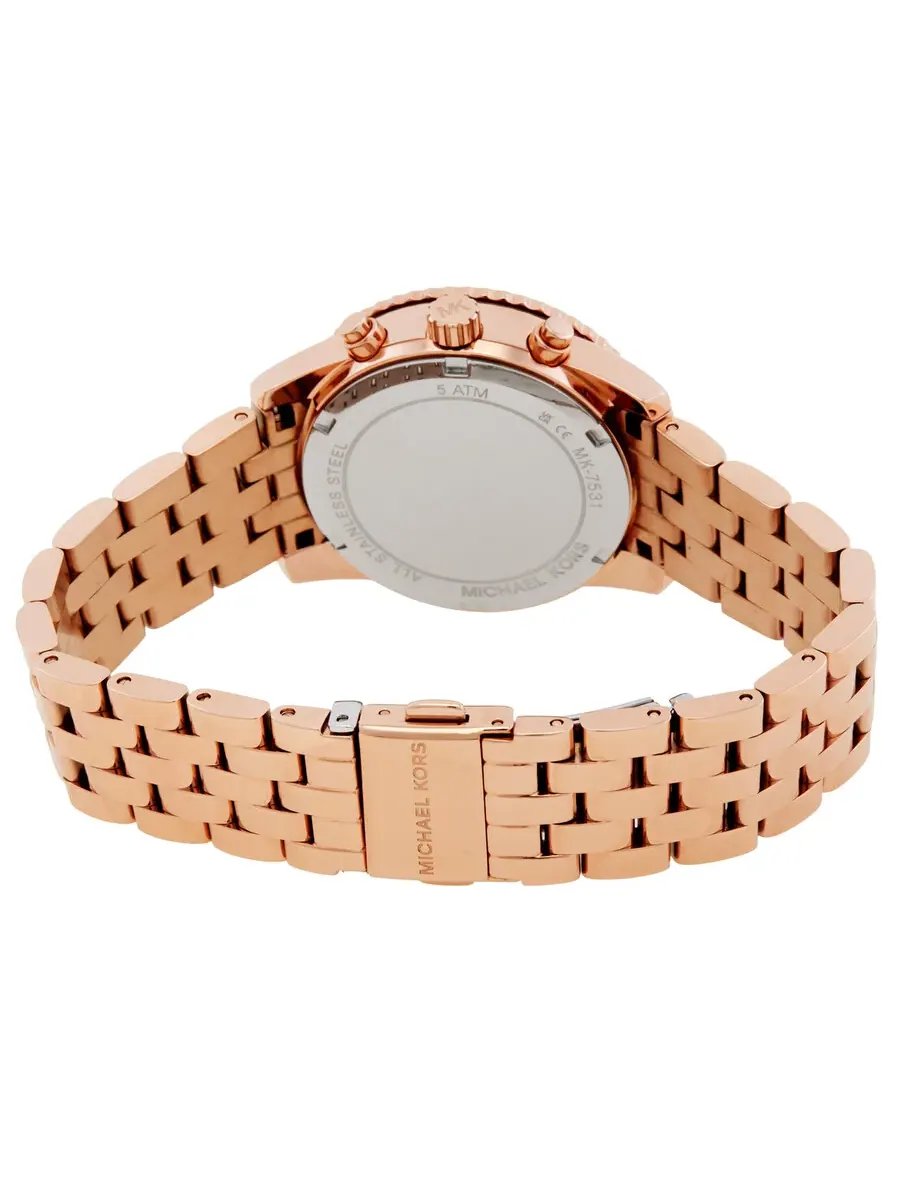 Женские часы Michael Kors Bryant с кварцевым хронографом и розовым золотым циферблатом MK7531 — изображение 3 из 3