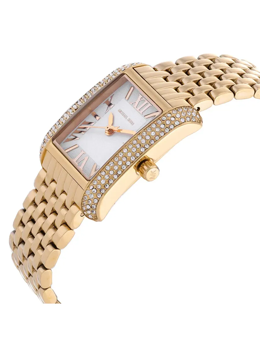 Женские часы Michael Kors Emery с кварцевым механизмом, белым циферблатом MK4826 — изображение 2 из 3, оттенок золотистый
