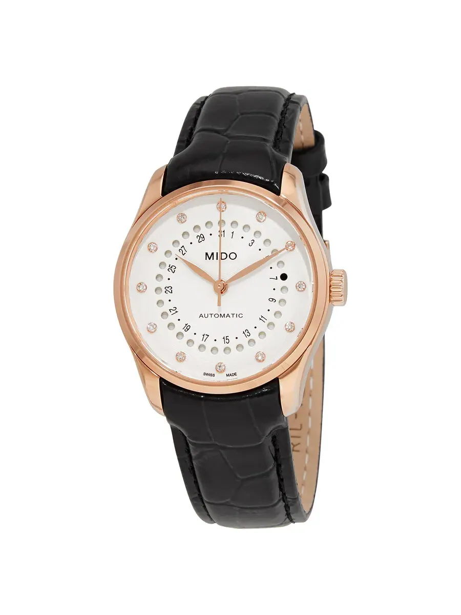 Женские часы Mido Automatic с белым циферблатом и бриллиантами M0242073603600 — изображение 1 из 3