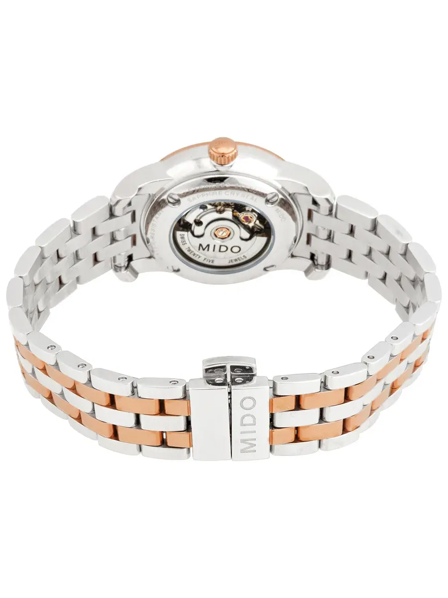 Женские часы Mido Baroncelli с автоматическим механизмом, бронзовым циферблатом и бриллиантами — изображение 3 из 3