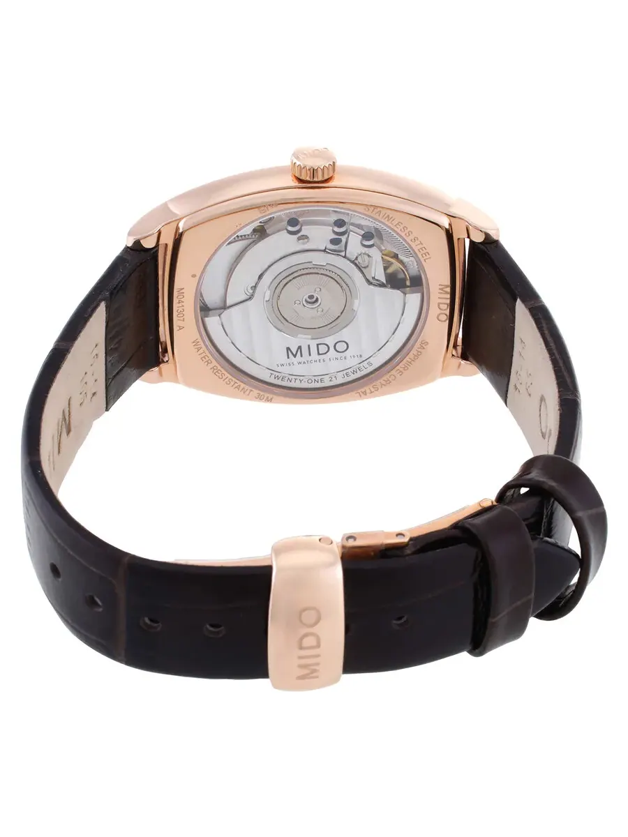 Женские часы Mido Baroncelli Automatic с бриллиантами и коричневым циферблатом M0413073629600 — изображение 3 из 3