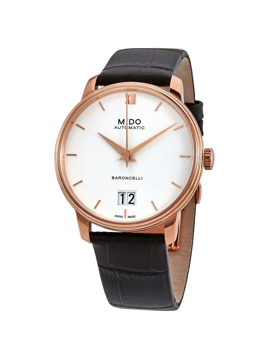 Мужские автоматические часы Mido Baroncelli с белым циферблатом M0274263601800 — изображение 1 из 3