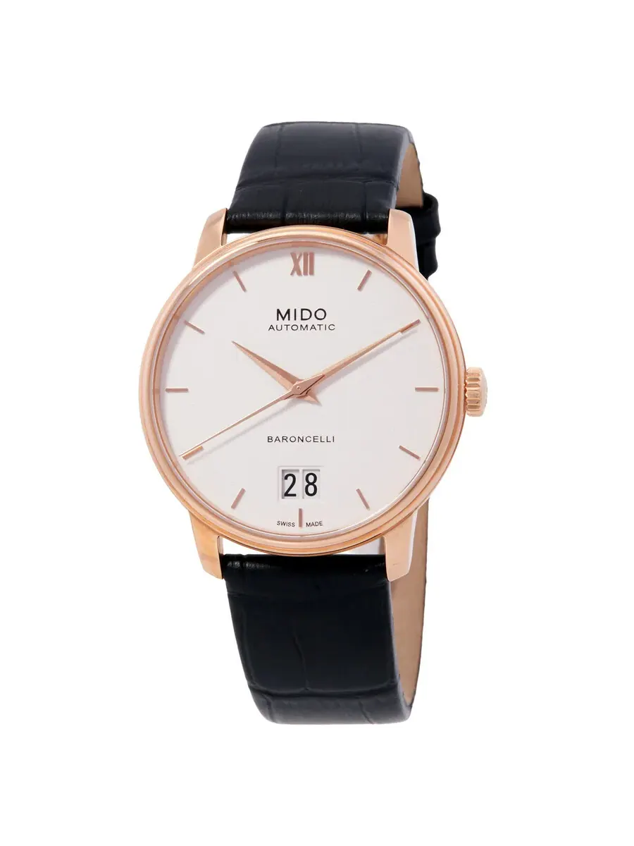 Мужские автоматические часы Mido Baroncelli с белым циферблатом M0274263601800 — изображение 1 из 3