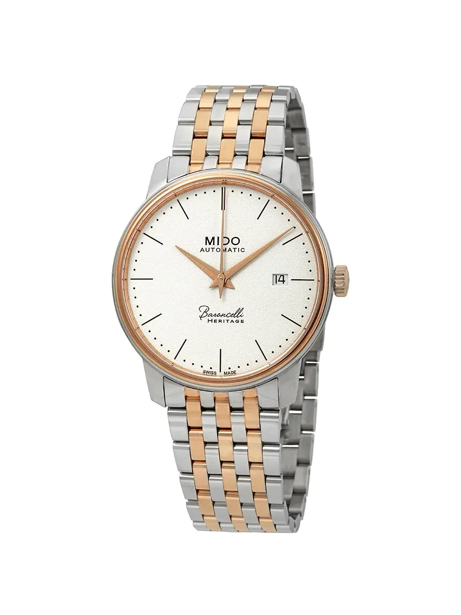 Мужские часы Mido Baroncelli Heritage Automatic с белым циферблатом M027.407.22.010.00 — изображение 1 из 3