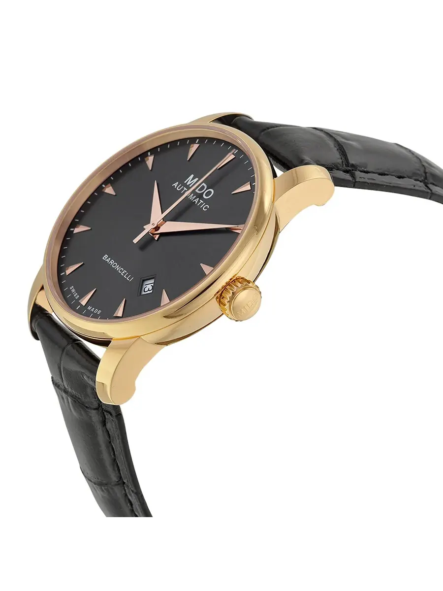 Мужские часы Mido Baroncelli II с автоматическим механизмом и черным циферблатом M86003134 — изображение 2 из 3