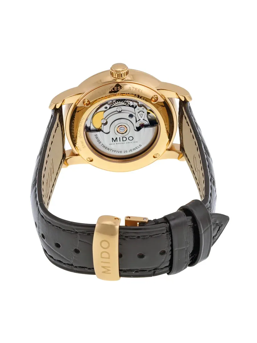 Мужские часы Mido Baroncelli II с автоматическим механизмом и черным циферблатом M86003134 — изображение 3 из 3