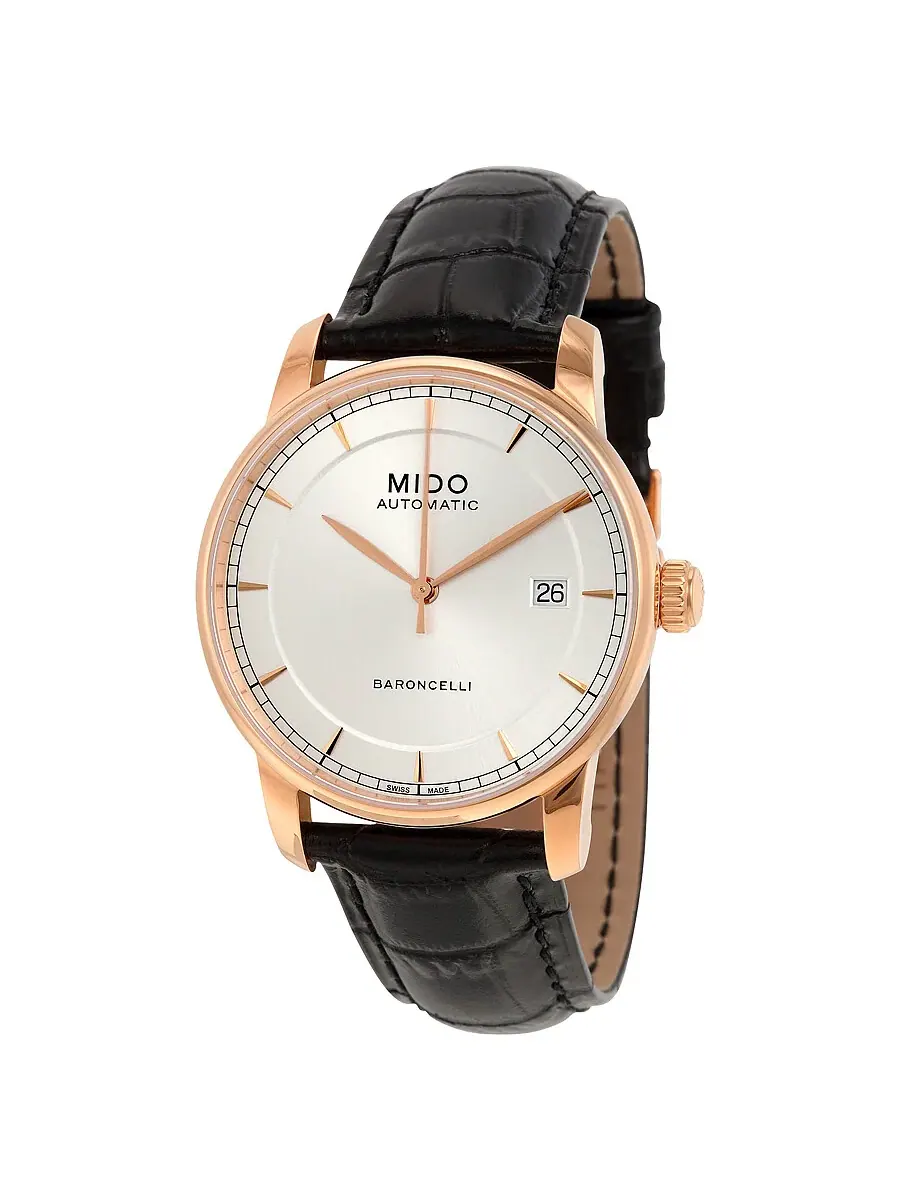 Мужские часы Mido Baroncelli II с автоматическим механизмом и серебристым циферблатом M86003104 — изображение 1 из 3