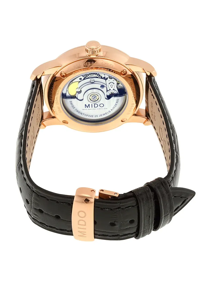 Мужские часы Mido Baroncelli II с автоматическим механизмом и серебристым циферблатом M86003104 — изображение 3 из 3