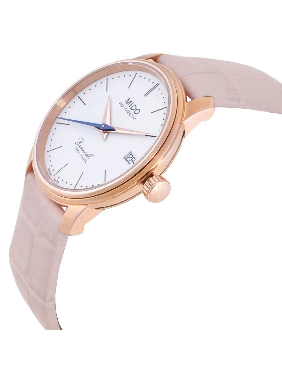 Женские автоматические часы Mido Baroncelli III с белым циферблатом M0272073601000 — изображение 2 из 3