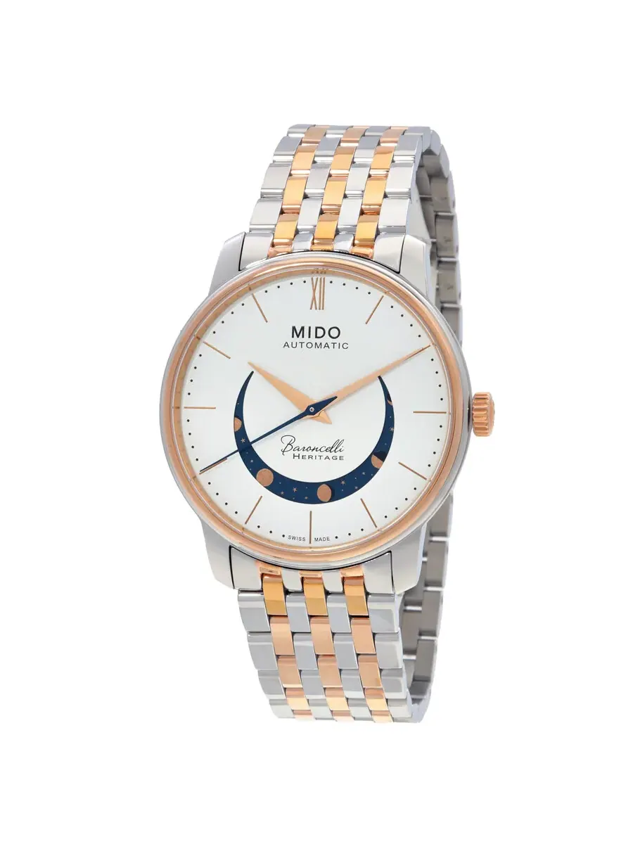 Мужские часы Mido Baroncelli Smiling Moon Automatic с белым циферблатом M0274072201001 — изображение 1 из 3