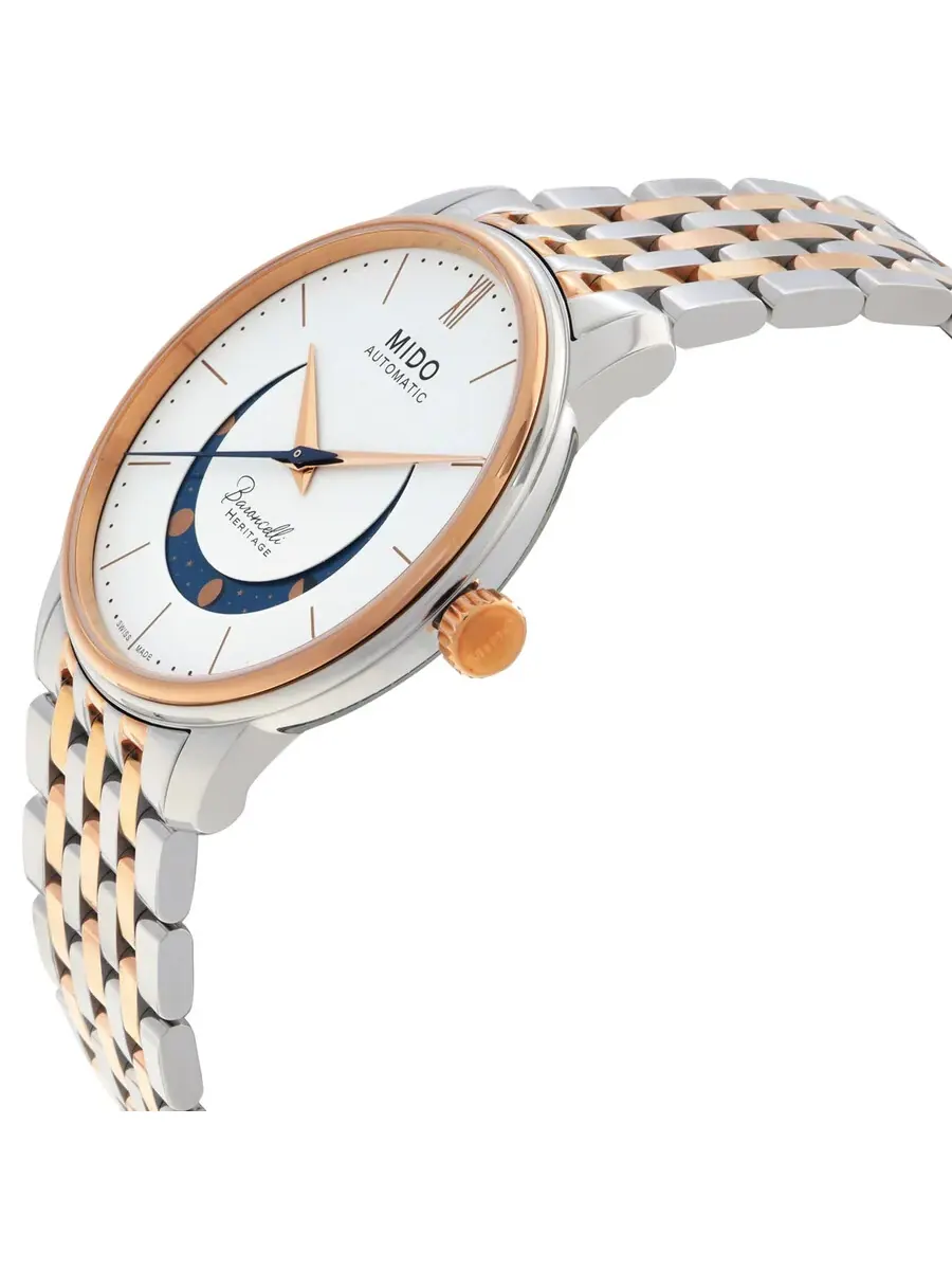 Мужские часы Mido Baroncelli Smiling Moon Automatic с белым циферблатом M0274072201001 — изображение 2 из 3