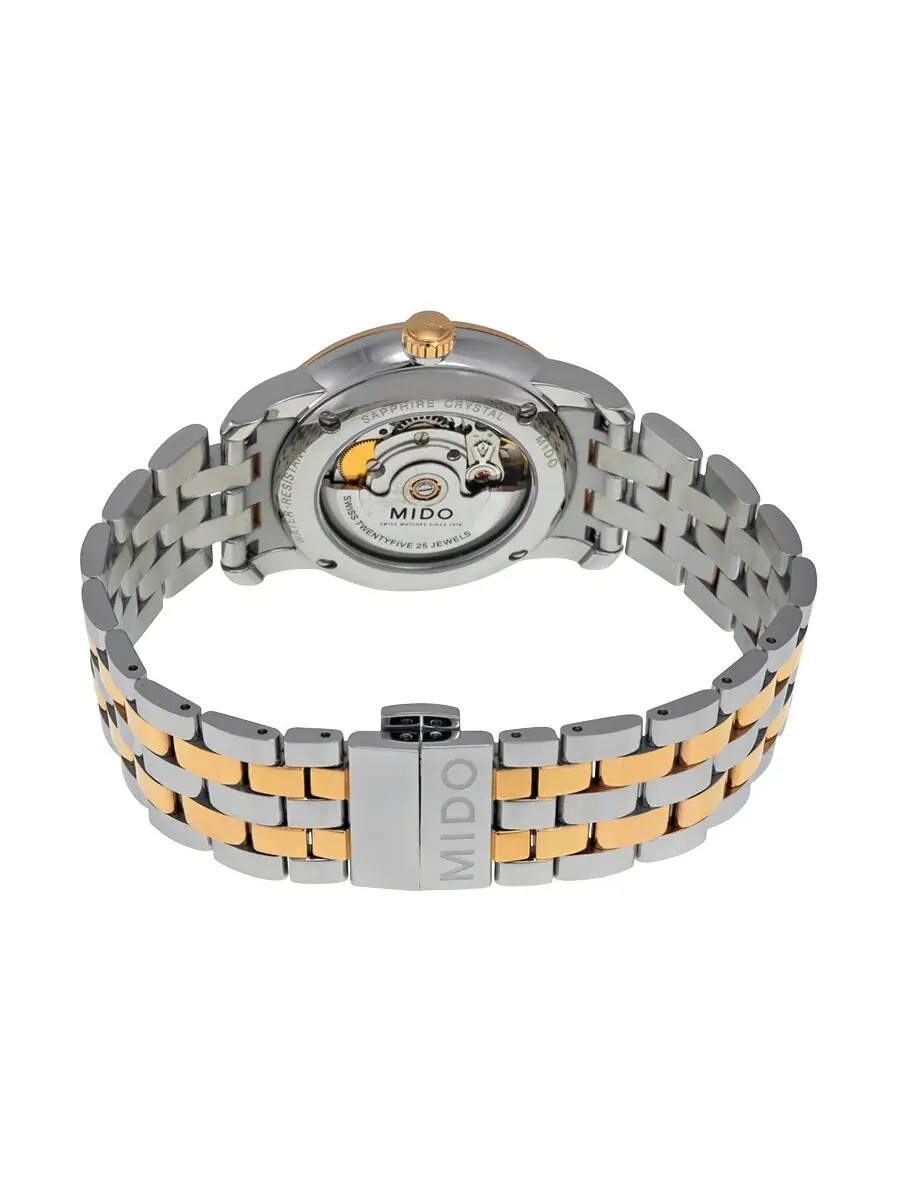 Мужские часы Mido Baroncelli Automatic с белым циферблатом и двухцветным корпусом M86009N61 — изображение 3 из 3