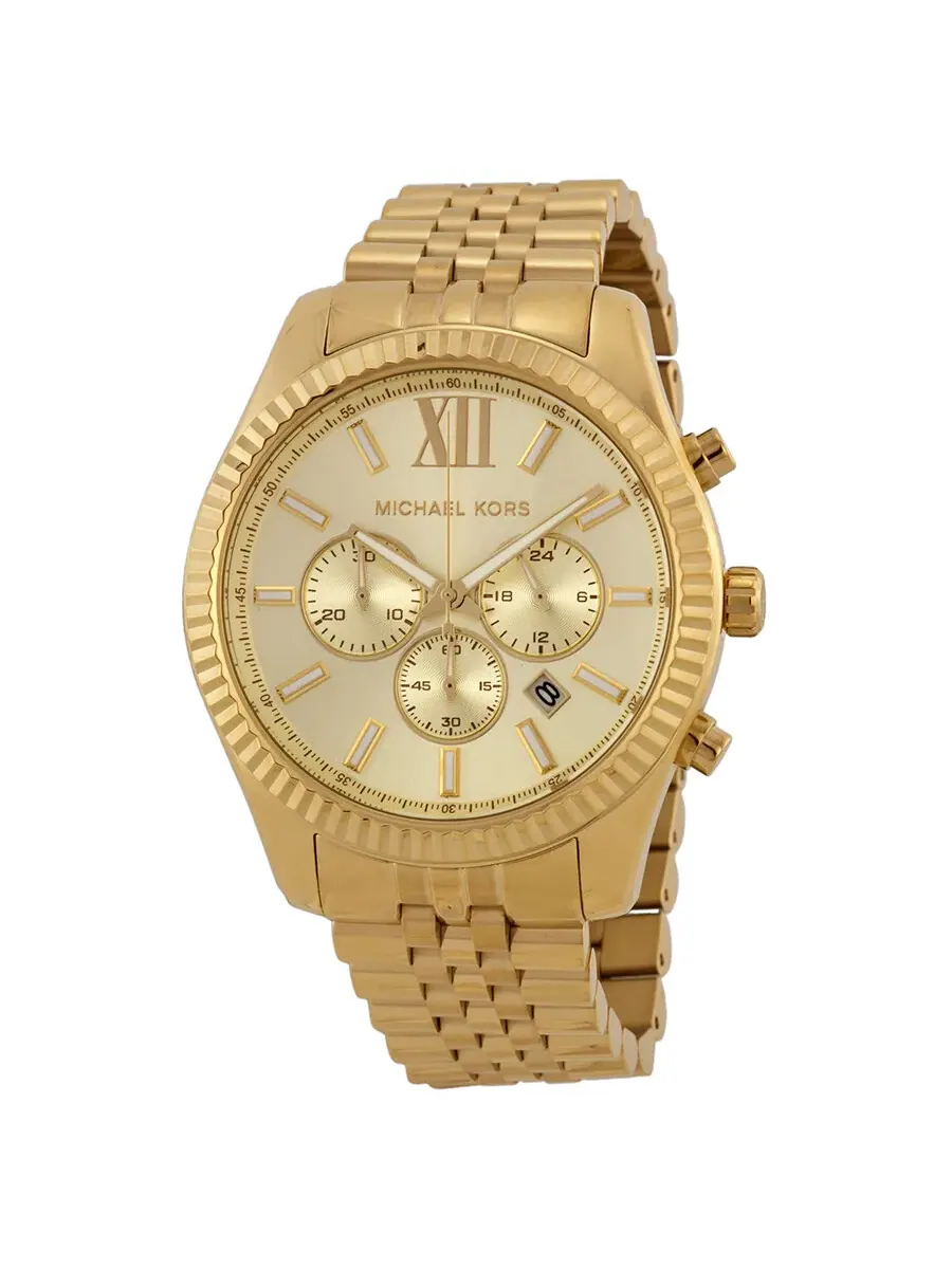 Мужские часы Michael Kors Lexington Chronograph с шампанским циферблатом MK8281 — изображение 1 из 4