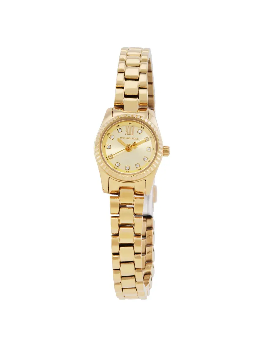 Женские часы Michael Kors Mini Lexington с кварцевым механизмом, золотым циферблатом MK4862 — изображение 1 из 3