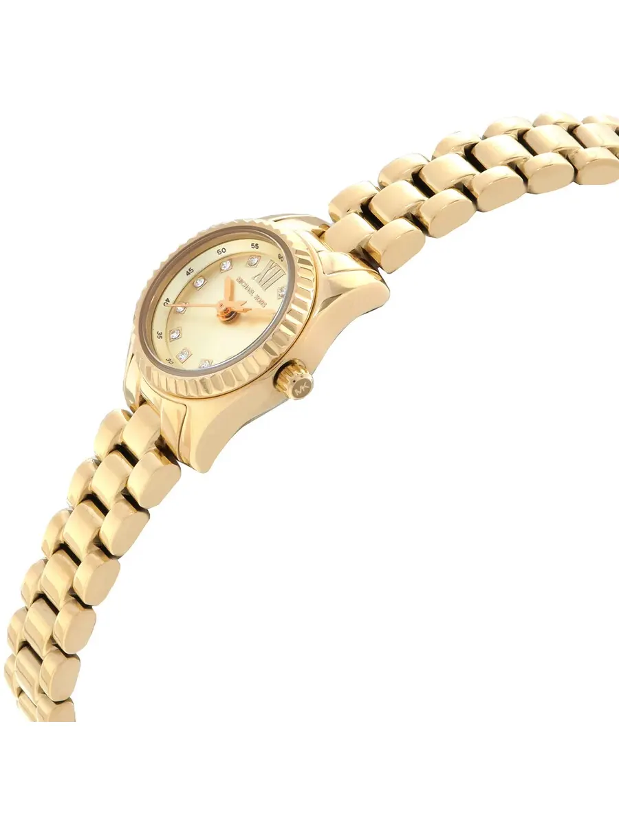 Женские часы Michael Kors Mini Lexington с кварцевым механизмом, золотым циферблатом MK4862 — изображение 2 из 3