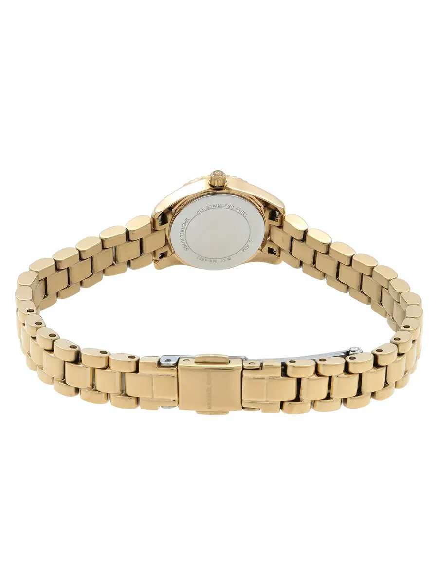 Женские часы Michael Kors Mini Lexington с кварцевым механизмом, золотым циферблатом MK4862 — изображение 3 из 3