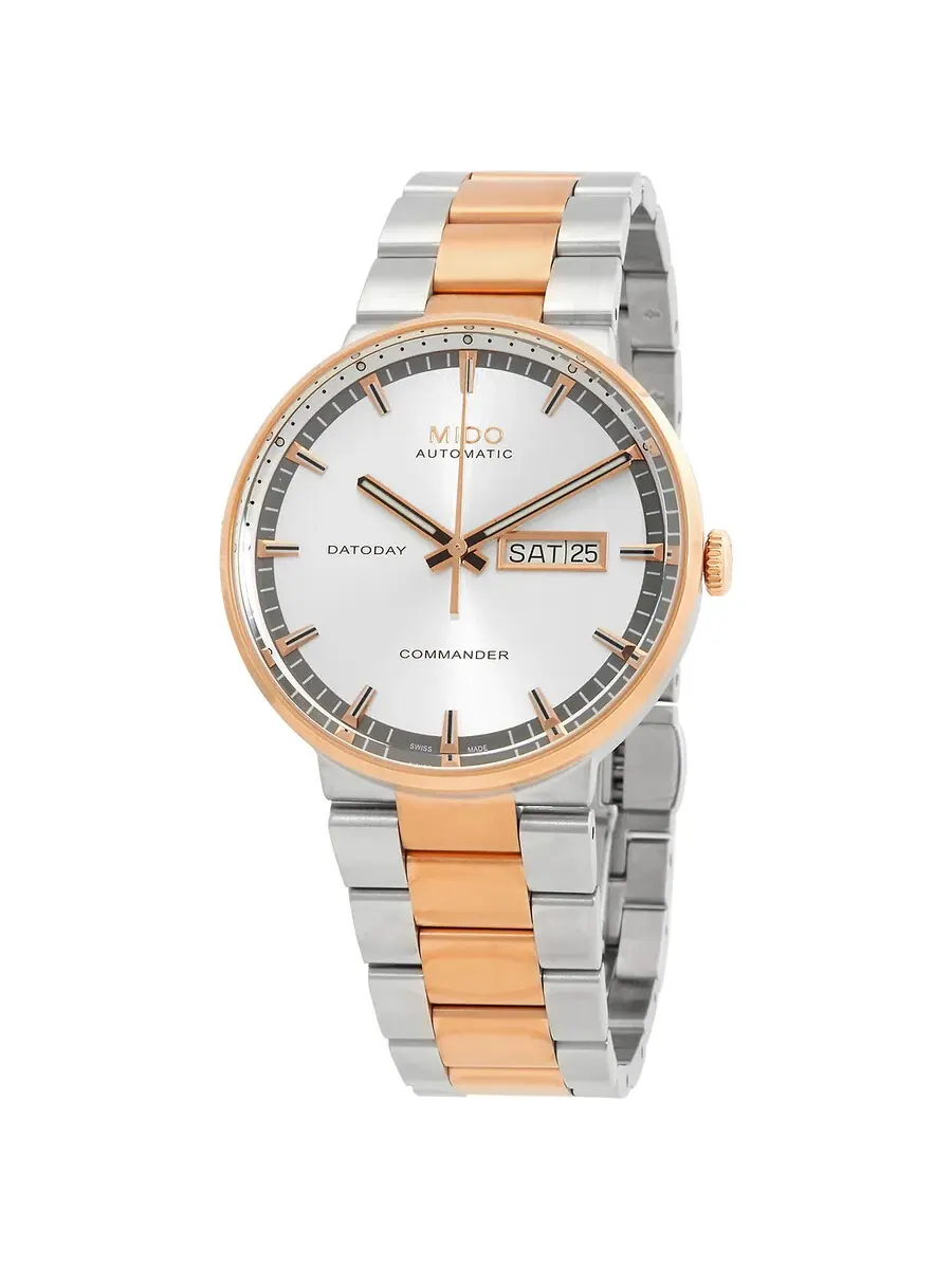 Мужские часы Mido Commander II Automatic с серебристым циферблатом M0144302203180 — изображение 1 из 3