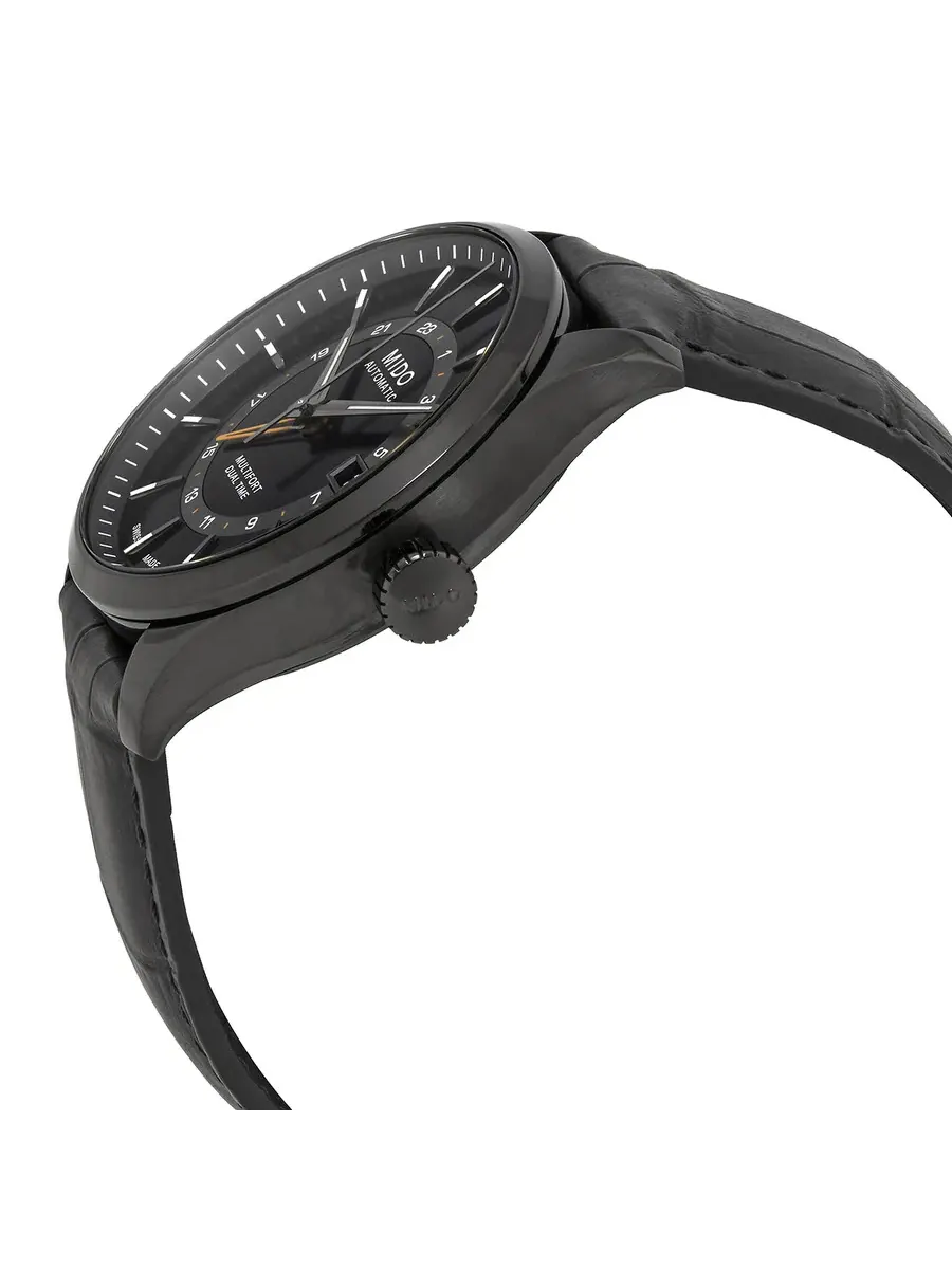Мужские часы Mido Multifort Dual Time Automatic с черным циферблатом M0384293605100 — изображение 2 из 3, оттенок черный