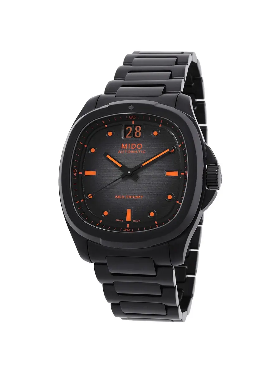 Мужские часы Mido Multifort TV Big Date Automatic с серым циферблатом M0495263308100 — изображение 1 из 3, оттенок черный