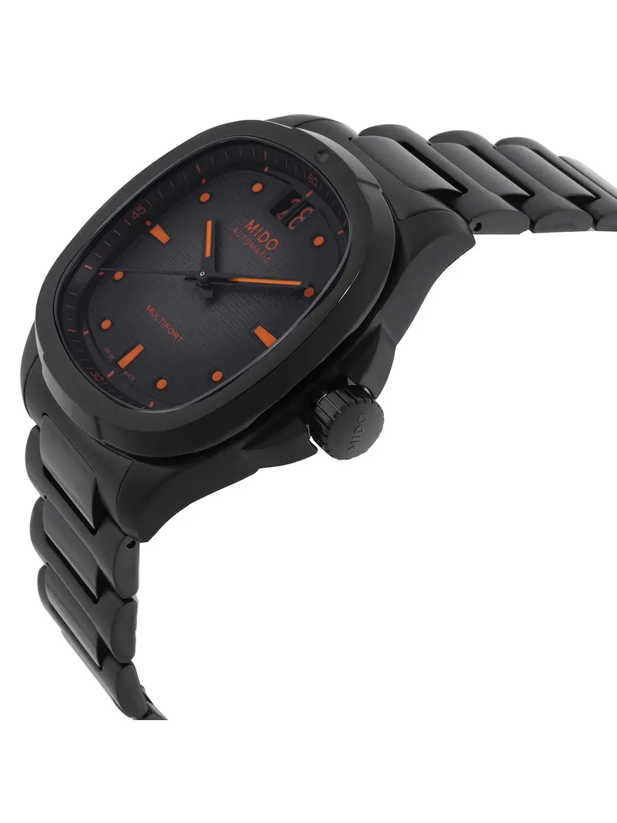 Мужские часы Mido Multifort TV Big Date Automatic с серым циферблатом M0495263308100 — изображение 2 из 3, оттенок черный